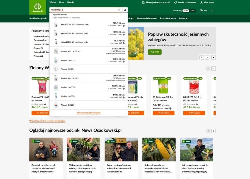 Funkcjonalny portal Osadkowski.pl