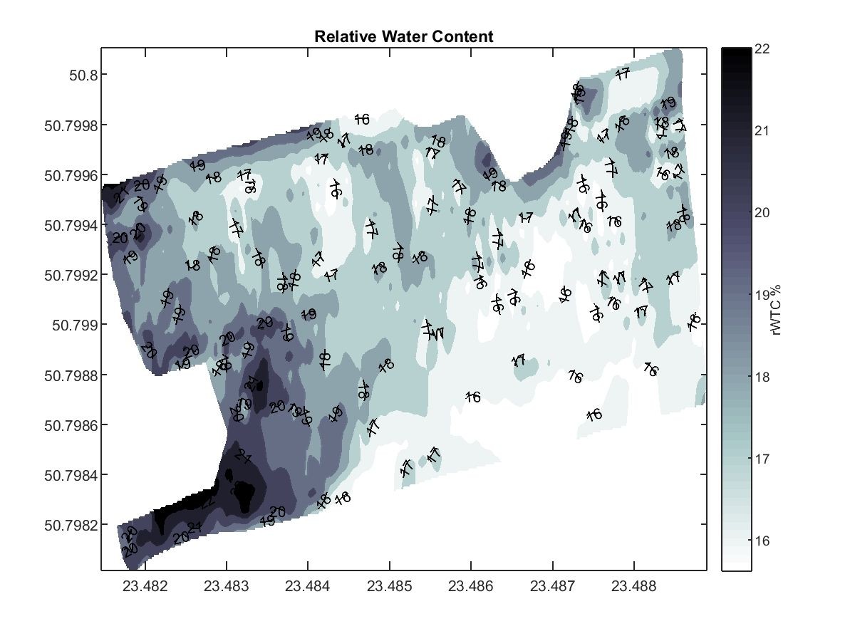 Mapa względnej zawartości wody