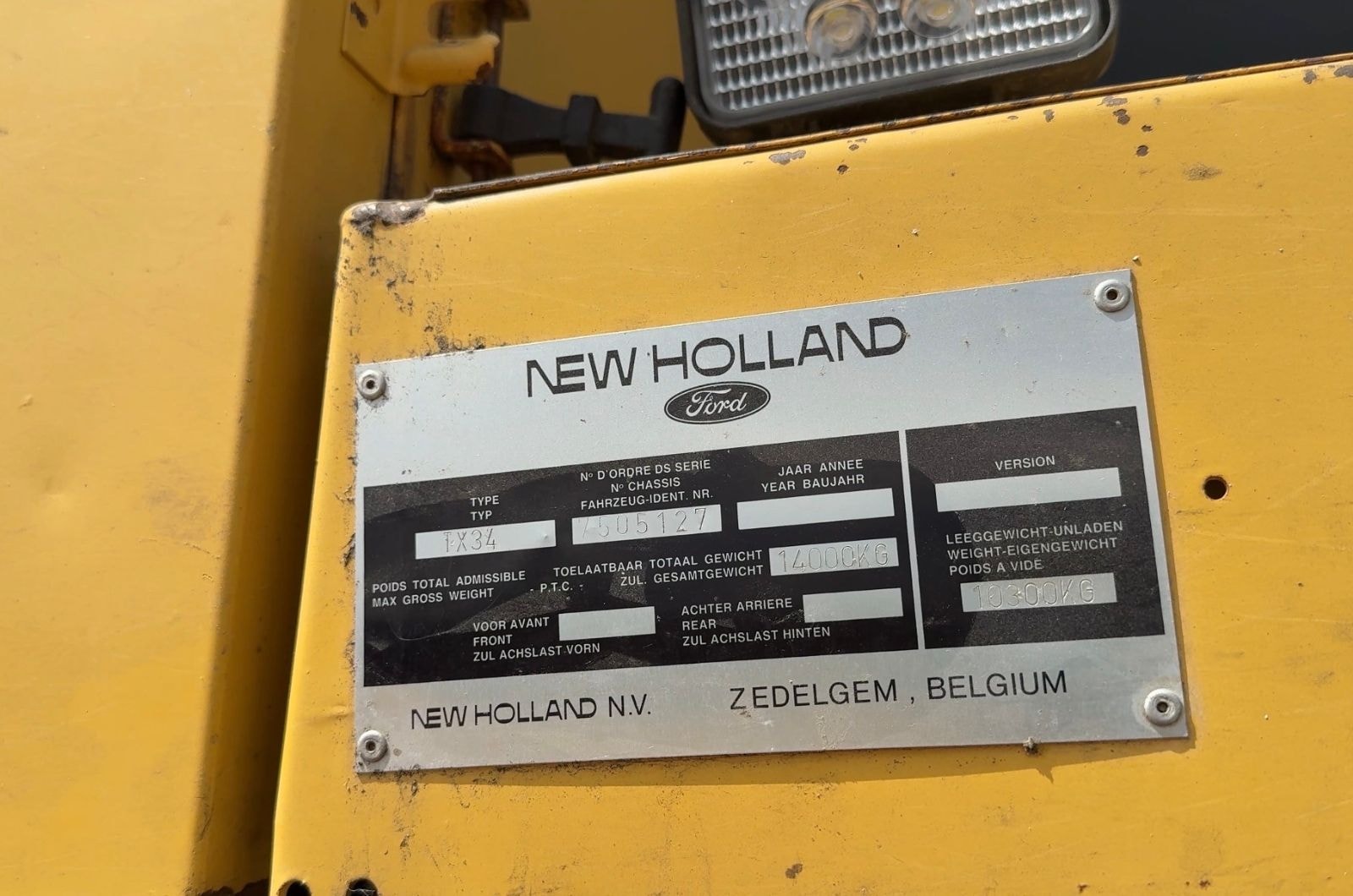 Parametry modelu TX 34 New Holland