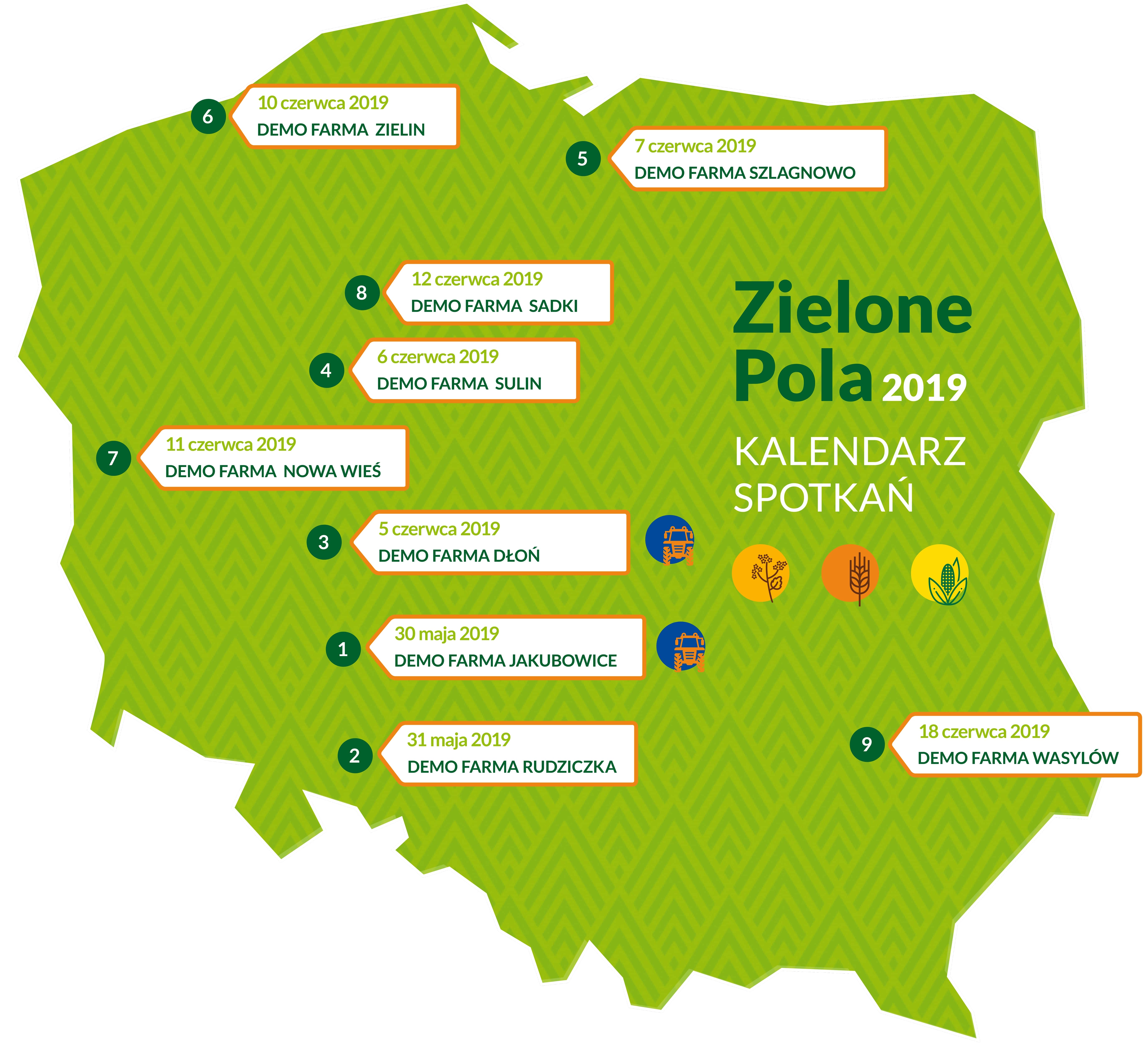 mapa Zielone Pola 2019